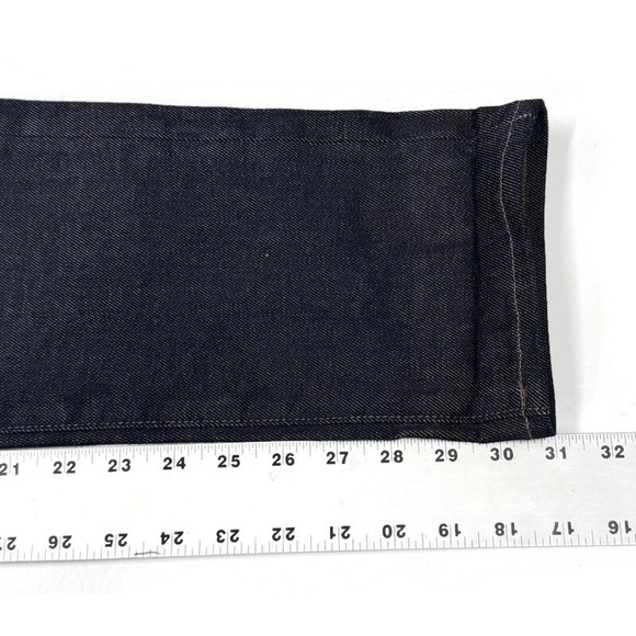Uniqlo Jeans Selvedge Slim Straight Jeans Mens 32 x 32 Dark Blue Kaihara Denim - Picture 9 of 16
